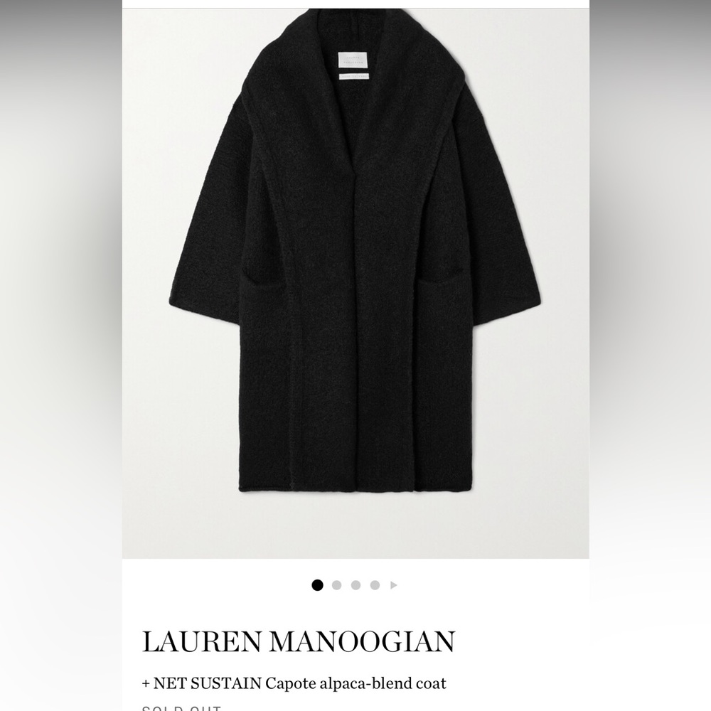LAUREN MANOOGIAN + NET SUSTAIN Capote alpaca-blend coat - BNWT